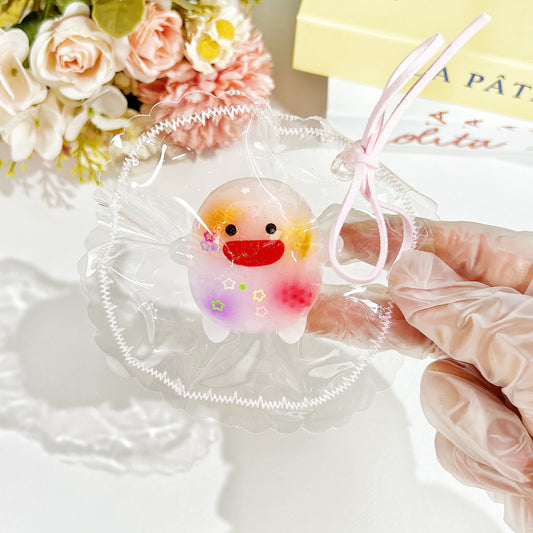 レインボー皮蛋 可愛いスクイーズトイ 大人気 ココナッツオイル配合 スローリバウンド 手作り