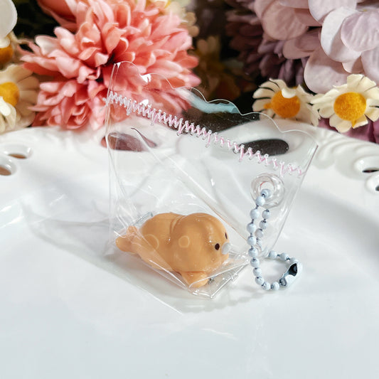 ミニ ちびコロスクイーズトイ 可愛いアザラシ ストレス解消グッズ もちもち泥感 スローリバウンド DIY手作り インスタ映えバズり商品