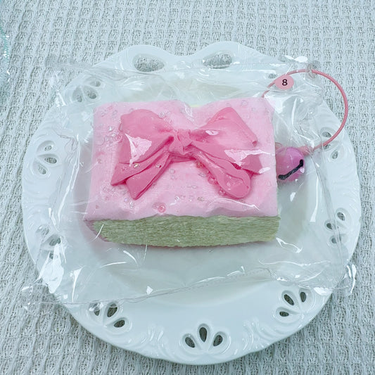 リボンケーキ 手作り高品質 ストレス解消 食品グレードシリコン スクイーズトイ クリームマッド感