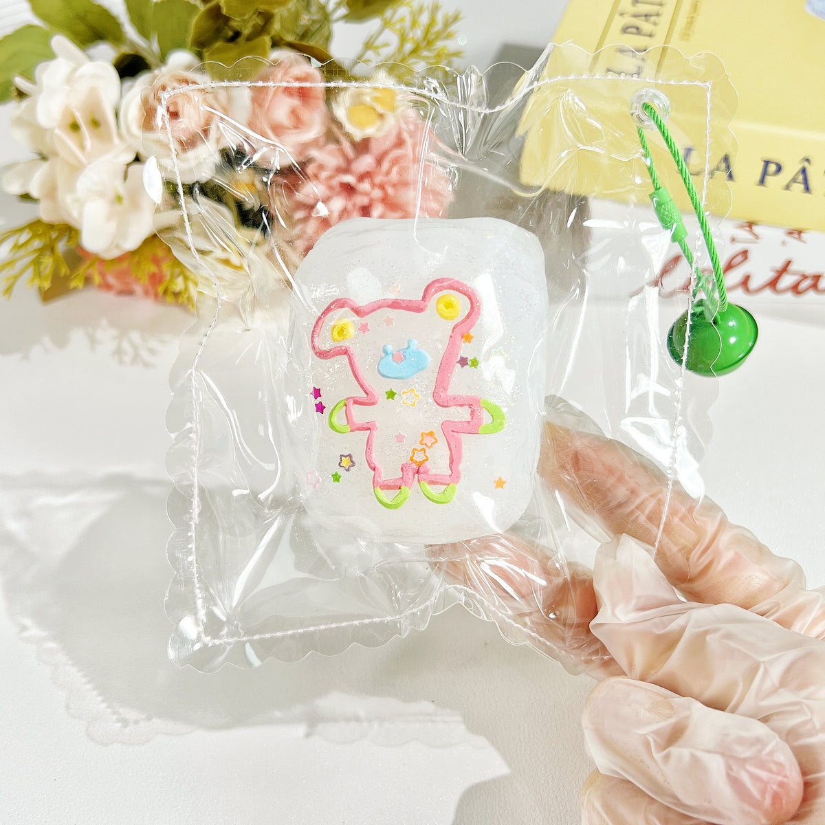 線画くまもち スクイーズトイ 大人気バズり商品 ココナッツオイル配合スローリバウンド 手作り ガールズギフト