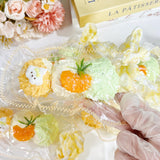 みかん三連玉ケーキ スクイーズトイ 高品質 ストレス解消 インスタ映え 人気ヒット 食品グレードシリコン 手作り クリームマッド