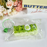 抹茶ワッフルスクイーズ 水感 爆砕クリーム感 DIY 食品グレードシリコン ストレス解消トイ スローリバウンド 高品質 超ソフト