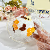 もちもち三花丸餅スクイーズ 柔らか水感 DIY ハンドメイド 食品グレードシリコン 学生・サラリーマン ストレス解消トイ