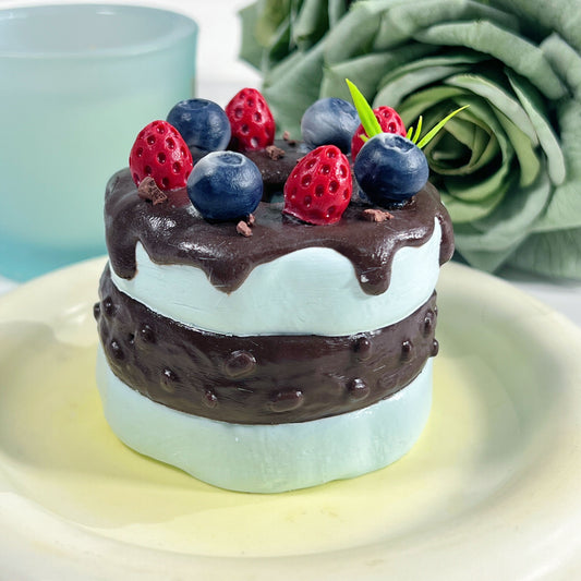 ブルーベリーイチゴミントケーキ 手作りシリコンスクイーズトイ スローリバウンド ストレス解消 ギフト 食品グレード 人気ヒット