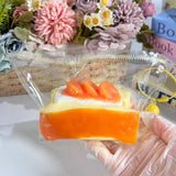 サンドイッチみかんケーキスクイーズトイ 高品質 ストレス解消 リアルフードトイ 高見映え 手作り