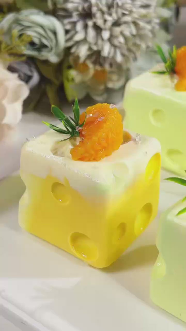 オレンジチーズスクイーズトイ 可愛い どろどろ感 食品グレードシリコン スローリバウンド ストレス解消 ストレス発散 高見た目 小物